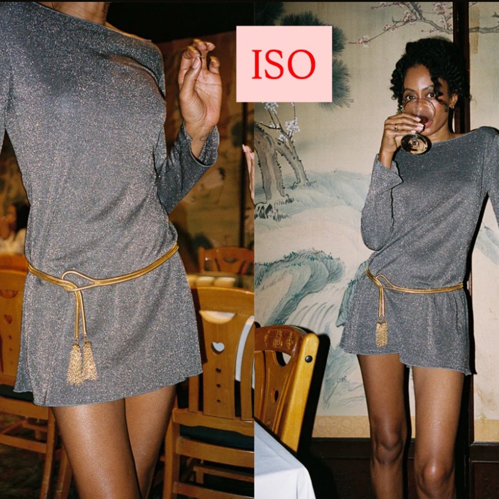 ISO Gil Rodriguez Shimmer Knit Elektra Dress in Espresso